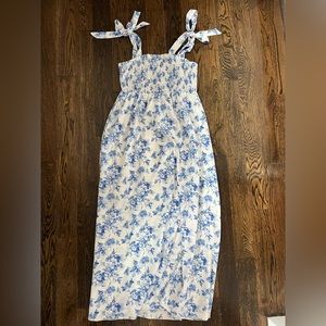 Blue & white floral dress